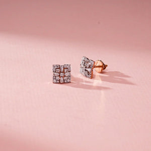 Radiant Square Cluster Diamond Studs