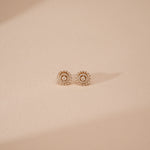 Floral Cluster Diamond Stud Earrings