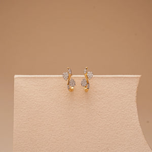 Nature Kissed Diamond Curve Earrings