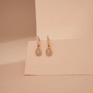 Cascading Dewdrop Diamond Drop Earrings