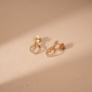 Floral Cascade Fan Diamond Earrings