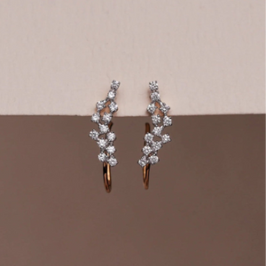 Starlit Vine Diamond Drop Earrings