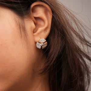 Blooming Tone Diamond Stud Earrings