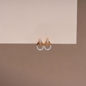 Elegant Orbit Diamond Drop Earrings