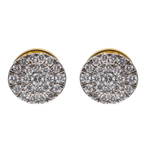 Circular Diamond stud Earrings