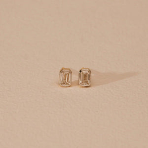 Prism Cut Solitaire Diamond Studs
