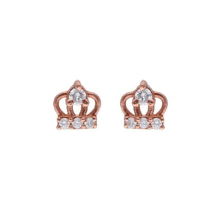 Dainty Crown Stud Earrings
