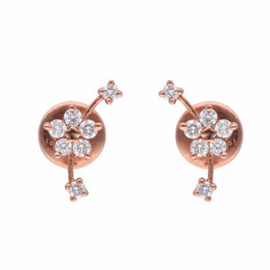Botanical Charm Diamond Stud Earrings