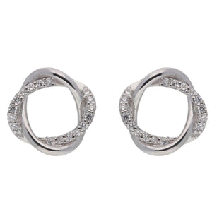 Interlocking Diamond Stud Earrings