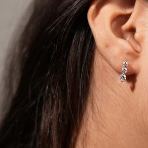 Triple-Drop Diamond Earrings
