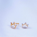 Empress Crown Diamond Studs Earrings