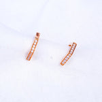 Dainty Bar Diamond Stud Earrings