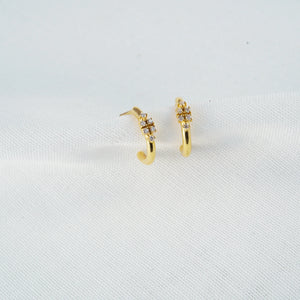 Glimmering Diamond Huggie Earrings