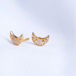 Moonlit Charm Diamond Stud Earrings