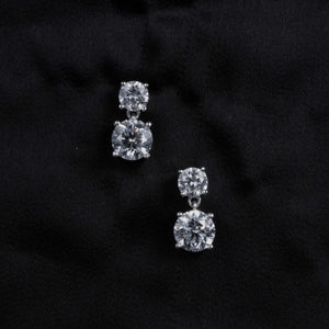 Twin Light Diamond Drop Earrings