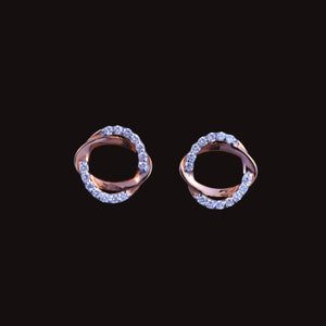 Cosmic Knot Diamond Stud Earrings