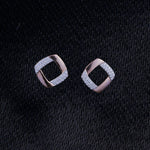 Modern Mosaic Diamond Stud Earrings