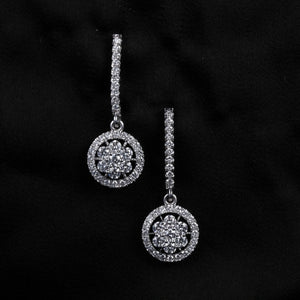 Infinity Edge Diamond Stud Earrings