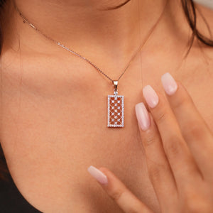 Geometric Glam Diamond Pendant