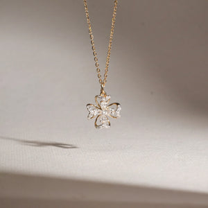 Radiant Cross Diamond Pendant Necklace