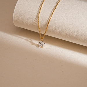 Petite Petal Diamond Pendant Necklace