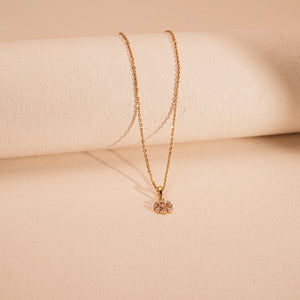 Eternal Spark Circle Pendant Necklace