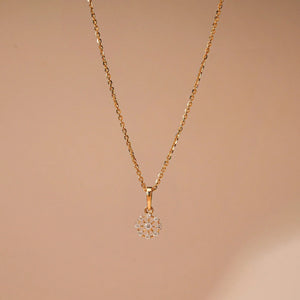 Eternal Spark Circle Pendant Necklace