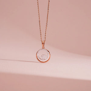 Floating Spark Diamond Locket Necklace