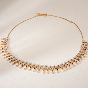 Falling Petals Statement Diamond Necklace