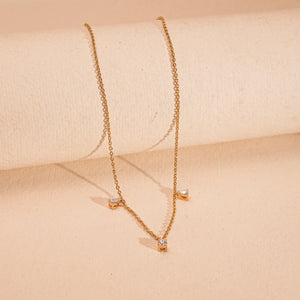 Trio Charm Diamond Pendant Chain
