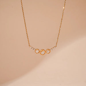 Triple Glow Centered Chain Necklace