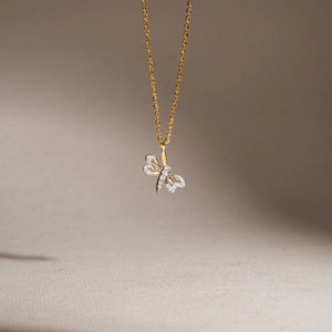 Lab Grown Diamond Dragonfly Necklace