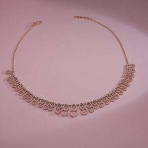Radiant Loop Fringe Diamond Necklace