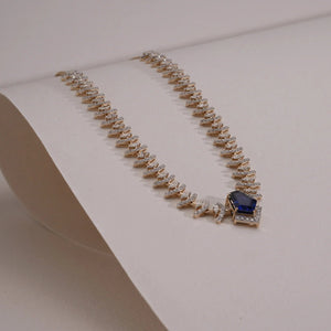 Cascading Ice Gemstone Diamond Necklace