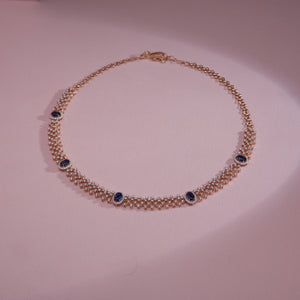Blue Mirage Diamond Collar Necklace