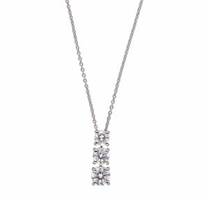 Triple Drop Diamond Pendant Necklace