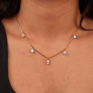 Elegant Diamond Drop Necklace