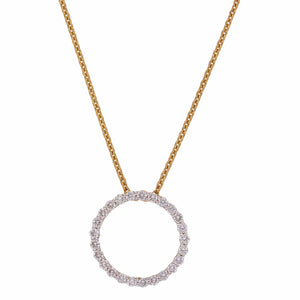 Circular Accent Diamond Necklace