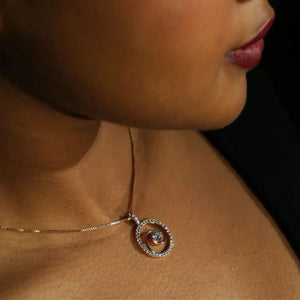 Eternal Halo Spark Diamond Pendant