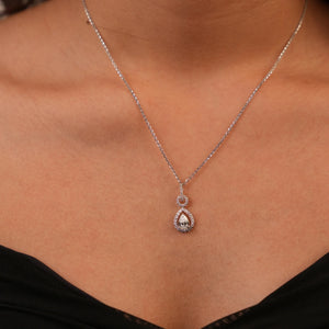 Elegant Raindrop Diamond Pendant