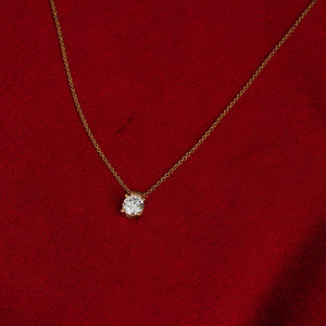Classic Solitaire Pendant Necklace