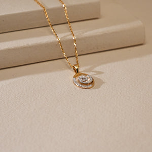 Eclipse Glow Diamond Pendant Necklace