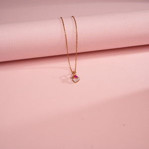 Blush Loop Heart Diamond Pendant