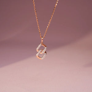 Infinity Knot Diamond Pendant Necklace