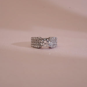 Classic Pavé Diamond Cluster Ring