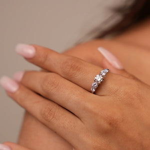 Modern Five Stone Diamond Engagement Ring