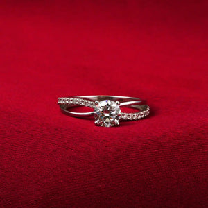Starlit Loop Diamond Solitaire Ring
