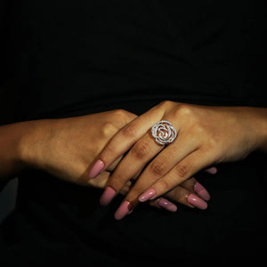 Abstract blossom Diamond Ring