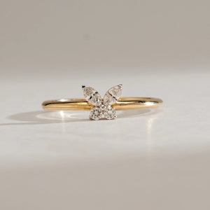 Graceful Whispering Wings Diamond Ring