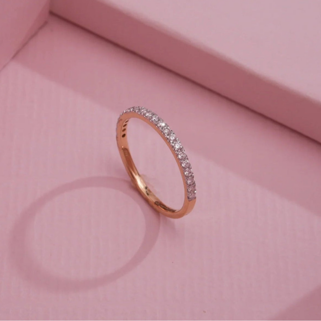 Reia Lab Grown Diamond 14 KT Yellow Gold Stackable Ring